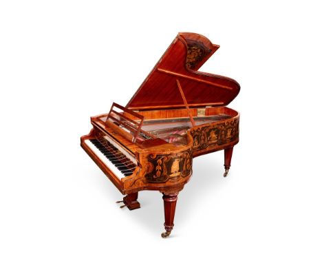 Y&nbspA RUSSIAN ROSEWOOD, GONCALO ALVES, TULIPWOOD AND MARQUETRY GRAND PIANO  BY HERMAN LICHTENTHAL, THIRD QUARTER 19TH CENTU