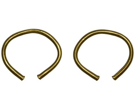 British Iron Age, First Millennium BC, Ring Money, a large penannular smooth gold band of plain metal, with flared ends, 4.33
