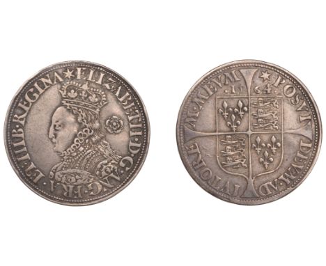 Elizabeth I (1558-1603), Sixpence, 1564/3, mm. star, bust D, broad bust, elaborate dress, small rose, curly z in elizabeth, c