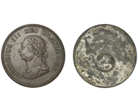 George III (1760-1820), Bank of England, a uniface bronze striking of the obv. for a Pattern Dollar, laureate bust left with 