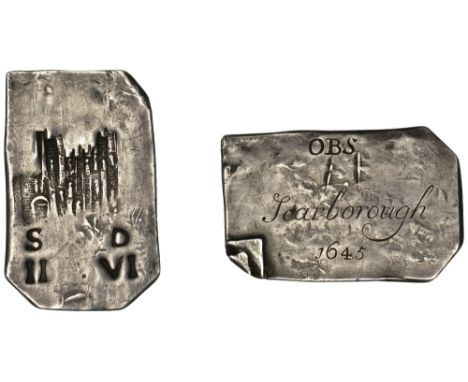 Charles I (1625-1649), Scarborough, Halfcrown, 1645, an electrotype by R. Ready, view of castle with denomination below, rev.