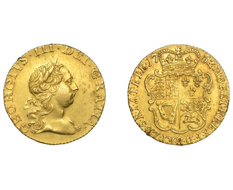 George III (1760-1820), Pre-1816 issues, Half-Guinea, 1762, first bust (MCE 405; S 3731). Lightly cleaned, very fine and very
