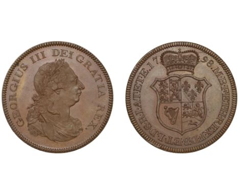 George III (1760-1820), Bank of England, Pattern Shield Dollar, 1798, in copper, by C H Küchler, type C1a1, 29.98g/6h (L & S 