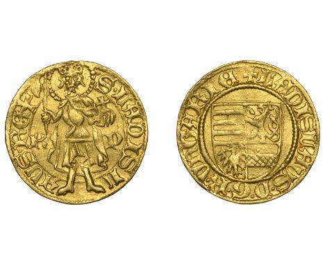 Hungary, Ladislas V (1453-7), Forint or Goldgulden, c. 1453-57, mm. k and p, Kremnitz mint, 3.49g/1h (Lengyel 29/2; ÉH 515b; 
