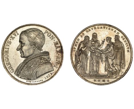Italy – Papal States, Gregroy XVI, Scudo, 1831r, Light and Revelations to the Gentiles, type 1, Rome (Dav. 191; MIR 3093; KM 