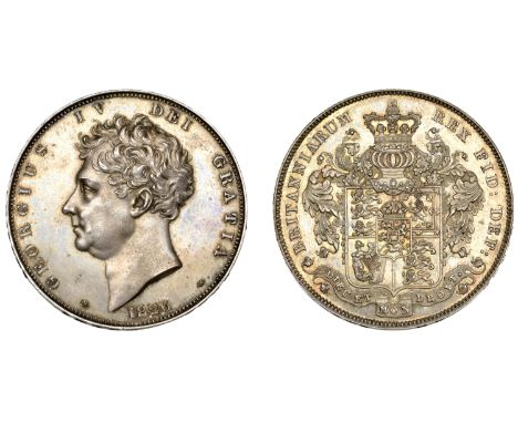 George IV (1820-1830), Proof Crown, 1826, edge septimo (L & S 28; ESC 2336; S 3806). Even dark cabinet tone with some underly