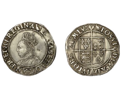 Elizabeth I (1558-1603), Second issue, Shilling, mm. martlet, bust 3C, reads elizabeth d g an fra et hi regina, coarse beadin