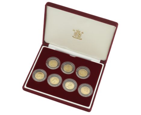 Victoria (1837-1901), Victoria to Elizabeth II, Half Sovereigns (7), 1847, 1892, 1895 1907, 1914, 1982, 2001 [7]. Good fine t