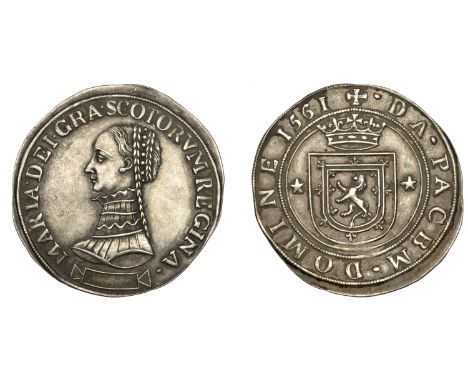 Mary (1542-1567), Third Period (First Widowhood), A fantasy Testoon by Emery, 1561 [struck by Emery, 1840s], bust left, weari