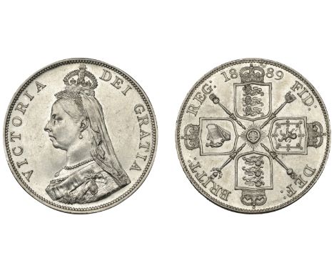 Victoria (1837-1901), Double Florin, 1889 (ESC 2701; S 3923). Some light bagmarks, extremely fine  £150-£180