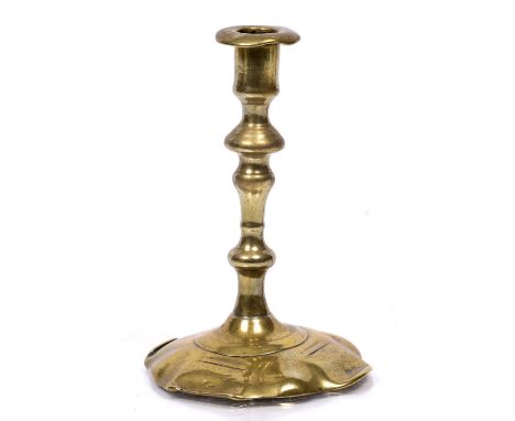 A brass taper stick mid 18th Century 12cm