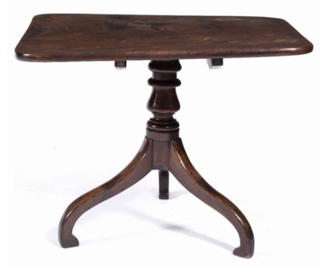 A mahogany tripod occasional table 19th Century 60cm x 74cm, 59.5cm high