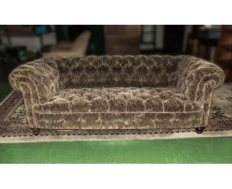 Victorian button backed upholstered chesterfield sofa