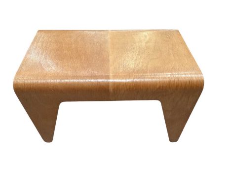 Modernist beech bent-ply side table designed Marcel Breuer, probably made by Isokon, designed in 1936, 60cm wide x 40cm deep 