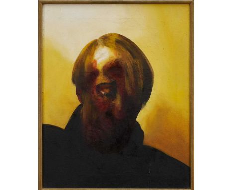 *Maggi Hambling (b.1945) oil on canvas - 'The Hangover', signed and dated 1976 verso, 53cm x 43cm, framedAndrew Lambirth, aut