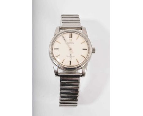 1960s gentlemens Omega Seamaster automatic stainless steel wristwatch with applied baton hour markers in a circular stainless