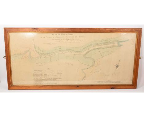 19th century hand drawn map - Plan of King's Fleet, in the parishes of Falkenham, Felixstowe etc. - Suffolk, the Property of 