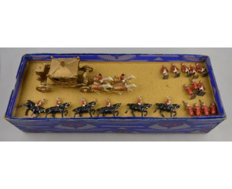 A boxed Britain's die-cast Coronation Coach set, to/w a boxed Johillco Coronation Coach set (2)