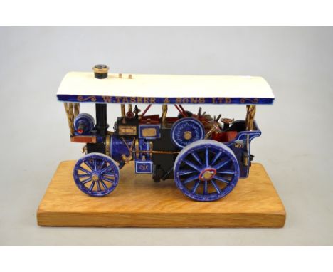 Patrick O'Hara - Model of Tasker Showman's Engine No. 1822 built in 1920, 18.5 x 12 cm, on wooden plinth, commissioned by Mrs