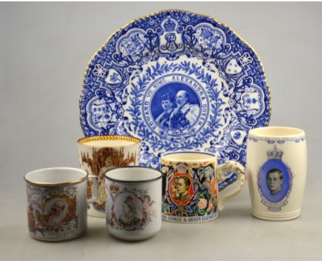A large collection of Royal memorabilia from Queen Victoria to George VI including Doulton Burslem Diamond jubilee 1897 beake