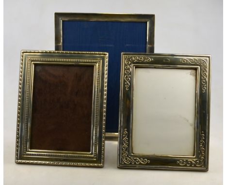 Ten various silver photograph frames and a small electroplated example (box)