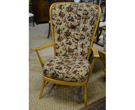 A pair of Ercol windsor stick back open armchairs (2)