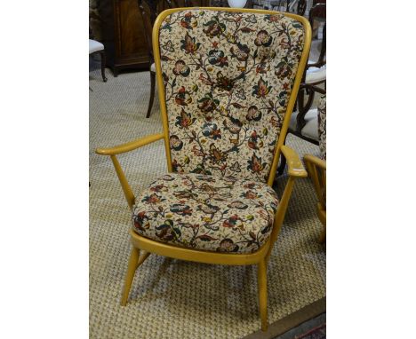 A pair of Ercol windsor stick back open armchairs (2)