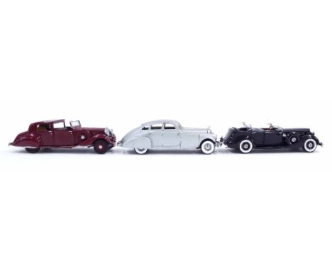 The Danbury Mint Collectors die-cast vehicles - including 1936 Packard Twelve Sport Phaeton, 1933 Pierce Silver Arrow and 193