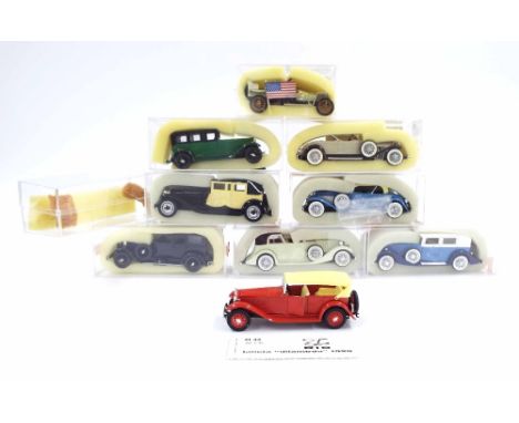 Nine Rio of Italy die-cast scale model motor cars, boxed some with papers (9)