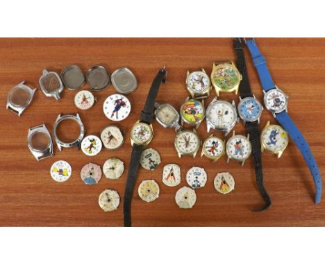 Selection of novelty wristwatches for repair or parts to include Snoopy, Thomas the Tank Engine, Bugs Bunny; together with a 