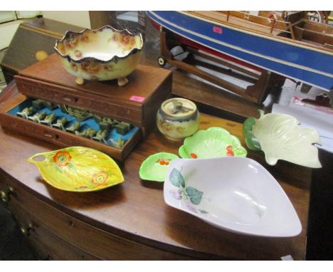 A small mixed lot to include a chess set, Carltonware and other mixed china 
