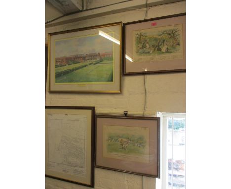 Julia Barrow - The Queens Club 1986, limited edition print, signed lower right hand corner, together with local planning and 