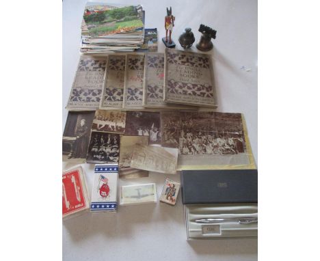 Five 1940s Jingle Reading Books by Blackie &amp; Sons Ltd, retro postcards, vintage photographs, mixed playing cards and othe