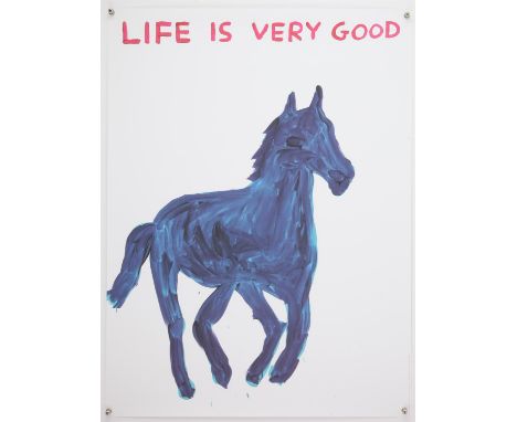 David Shrigley OBE (British, b. 1968), 'Life Is Good', 2016, offset lithograph in colours, 80 x 60cm.
