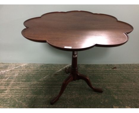 Late George III mahogany tilt tripod table