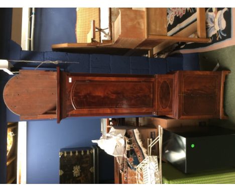 C19th Scottish Mahogany long case clock, the circular dial, inscribed….,Edinburgh to an 8 day movement (With weights and pend