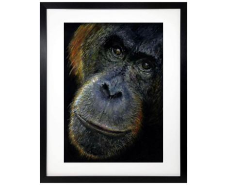 Tin Stanton, "Gloria", framed acrylic o board, 44 x 54cm, c. 2021. UK shipping £15.