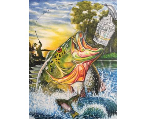 O Yemi Tubi, "The Bait", 46 x 61cm, c. 2020. As stated by the wisest and wealthiest man in the Holy Bible, King Solomon, noth