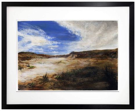 Tin Stanton, "Nowhere", framed acrylic o board, 44 x 54cm, c. 2021. UK shipping £15.