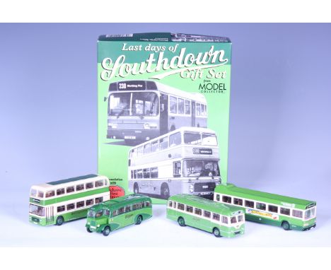 A good collection of Exclusive First Editions buses and coaches in various liveries, including Southdown, London Transport, E