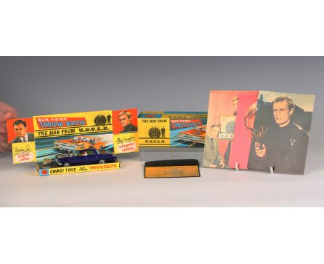 A Corgi Toys No. 497 The Man from UNCLE Gun Firing Thrush-Buster Oldsmobile, finished in blue, boxed, with diorama, Waverley 