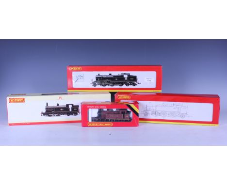 Four Hornby gauge OO tank locomotives, comprising R.2505 Class M7 30031, R.2287 Fowler 4P weathered, R.2357 6167, R.2324 6845
