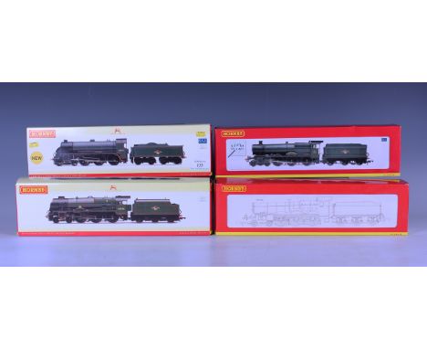 Four Hornby gauge OO locomotives and tenders, comprising R.2502 'Overton Grange', R.2583 30453 'King Arthur', R.2630 'The Rif