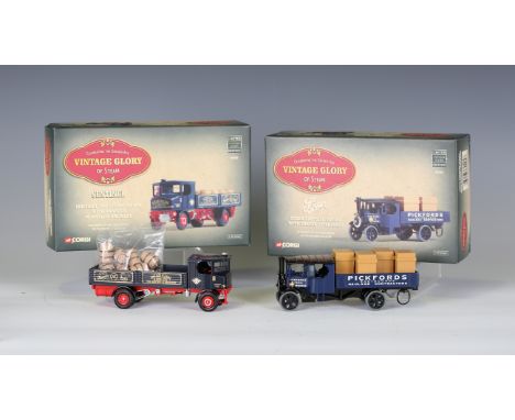 Five Corgi limited edition Vintage Glory of Steam vehicles, comprising a CC20110 1905 Fowler showman's road locomotive, a No.