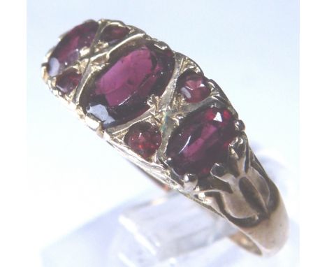 Vintage 9ct gold and ruby ring size M