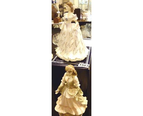 Two Royal Worcester figures Queen of the May and The Last Waltz