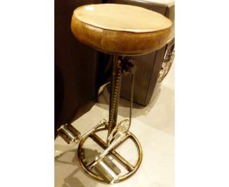 Metal based pedal stool 