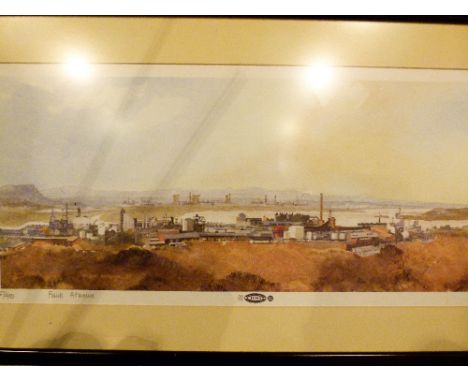 Frank Altman signed limited edition print of ICI Runcorn site 27/400, 48 x 21