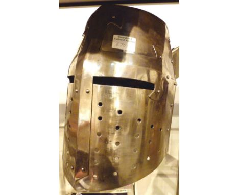 Steel knights helmet H: 45 cm