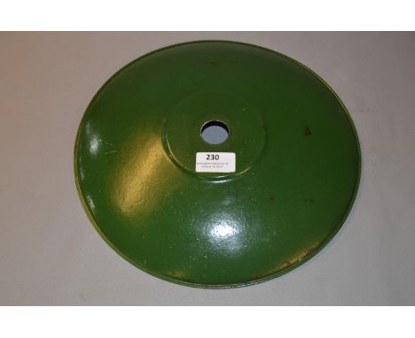 Green & White Enamel Saucer Light Shade 